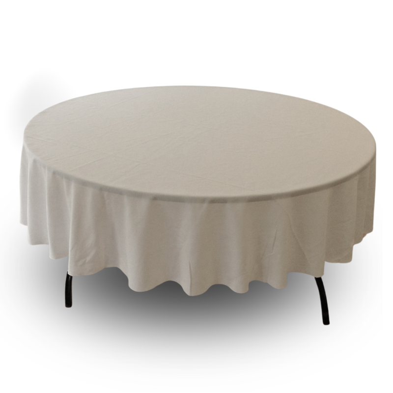 Nappe 90 ronde blanche Le Vaisselier Tout pour une réception réussie